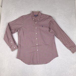 Ralph Lauren Shirt Mens Large Red Multicolor Plaid Button‎ Down Long Sleeve